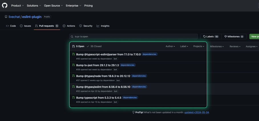 GitHub pull requests