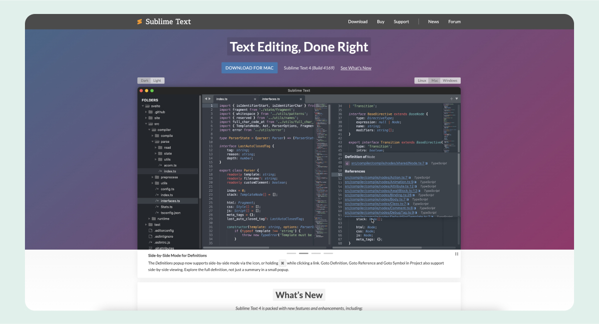 Sublime Text website