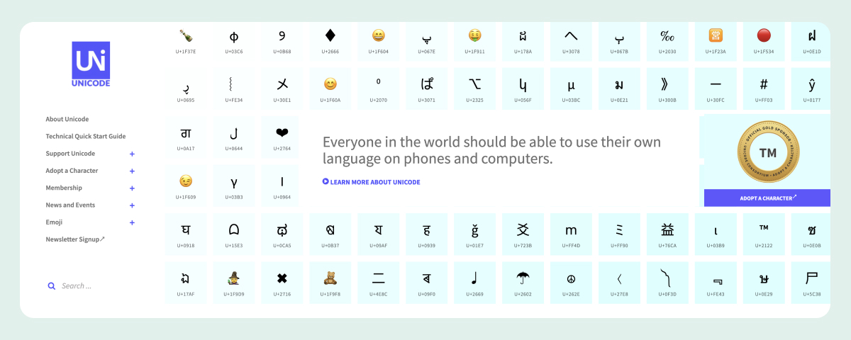 Unicode website