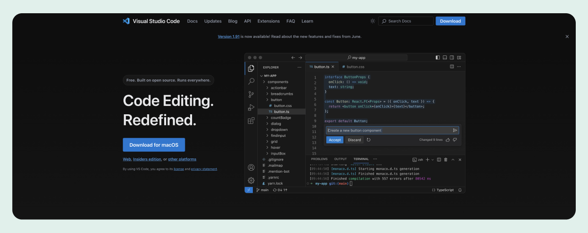 Visual Studio Code banner